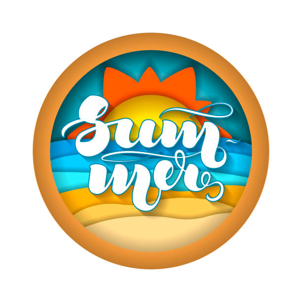 istock Multilayered summer landscape. Summer beach. Paper art, paper cut, 3d origami style. Vector illustration isolated on white background for advertising banners, flyers, posters, leaflets and more. 1181922337
