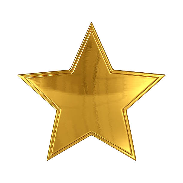 gold звезда - металл иллюстрации стоковые фото и изображения