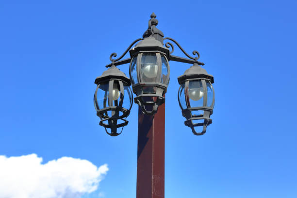 istock Vintage black iron street lamp 1181925716