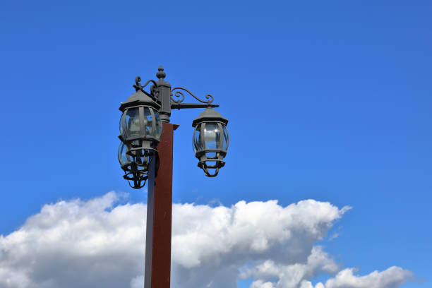 istock Vintage black iron street lamp 1181926251