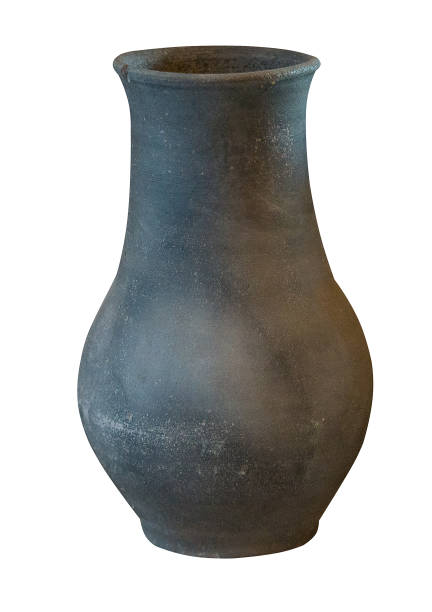 istock clay jug isolated on a white background. vintage jug front view. 1181929343