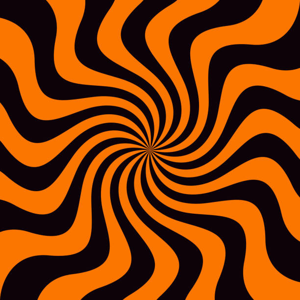 Grunge sunbeam background in Halloween traditional colors. Orange and black sun rays abstract wallpaper. Grunge sunbeam background in Halloween traditional colors. Orange and black sun rays abstract wallpaper. Vector illustration colorful paper windmill toy stock illustrations