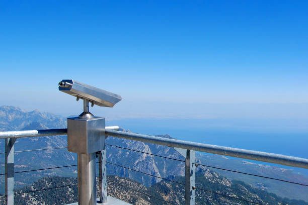 Observation deck high above the sea in the mountains