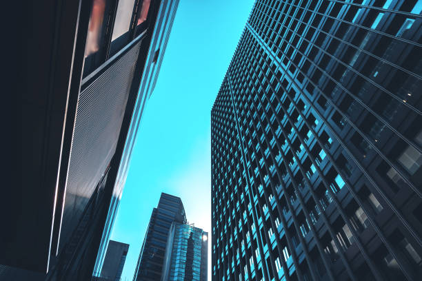 istock Modern office building close up in Hong Kong 1181946937