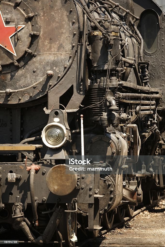 Kommunistische Lokomotive - Lizenzfrei Eisenbahn Stock-Foto