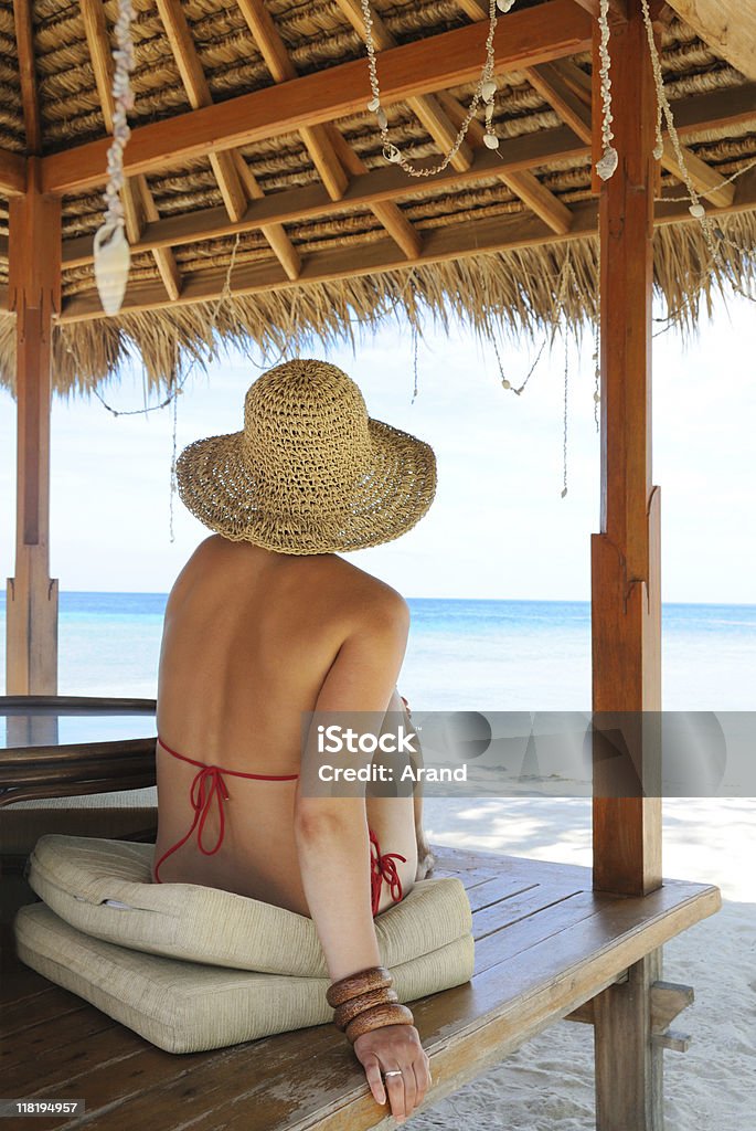 Junge Frau auf einem Strand - Lizenzfrei Bali Stock-Foto