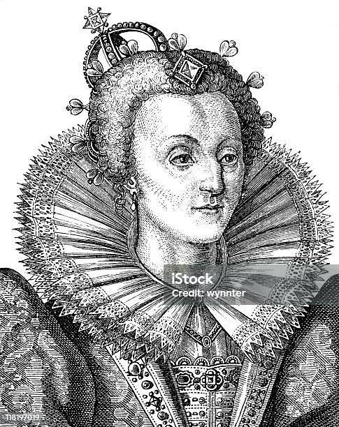 Portret Dama Elizabeth I - Stockowe grafiki wektorowe i więcej obrazów Rodzina królewska - Rodzina królewska, Elizabeth I of England, Anglia