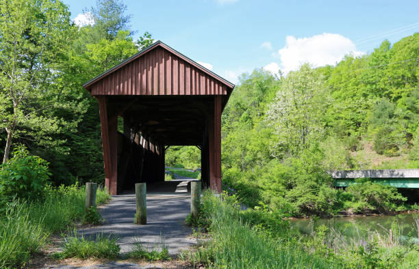 istock Footpath through the bridge - Hokes Mill Covered Bridge, 1897 1181976538