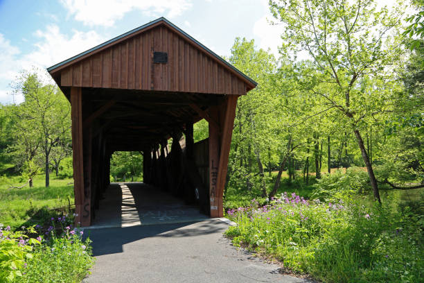 istock Trail through Hokes Mill Covered Bridge, 1897 1181976540