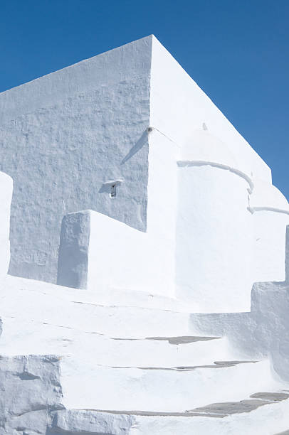 istock Greek island church wall and steps 118198228
