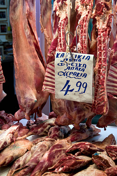 istock Butchery stall at Athens central market 118198261