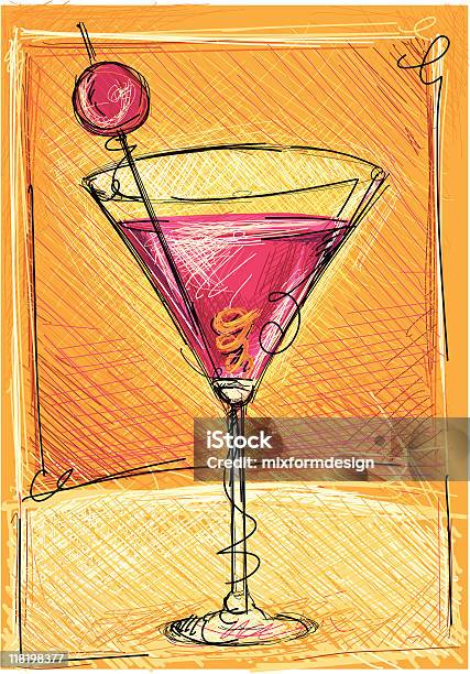 Ilustración de Cocktailsession y más Vectores Libres de Derechos de Bebida - Bebida, Bebida alcohólica, Cereza