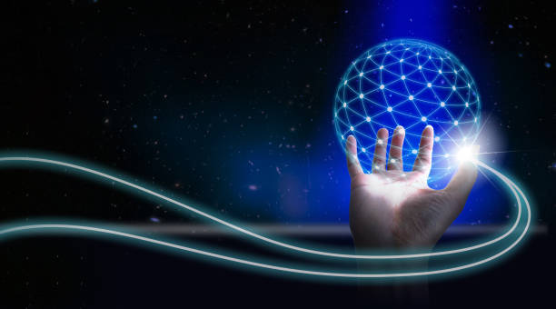 istock World global communication glowing in one left hand on space background 5G high speed internet concept 3D illustration, Elements of this image furnished by NASA 1181983855