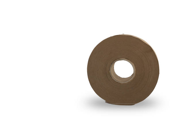 istock Roll brown paper on white background isolated with clipping path 1181983936