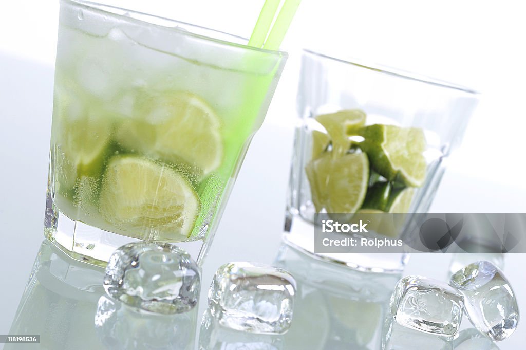 Two Caipirinha Drinks Glass and Ice  Caipirinha Stock Photo