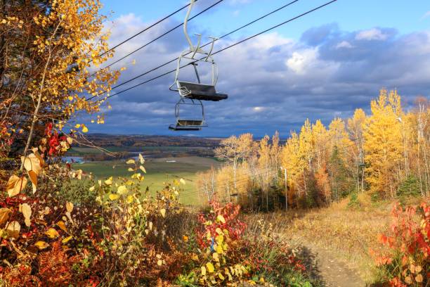 istock Ski Lift in Beautiful Canadian Scenery at Fall 1181985514
