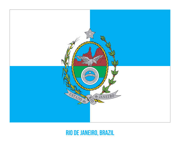 istock Rio de Janeiro Flag Vector Illustration on White Background. States Flag of Brazil. 1181986949