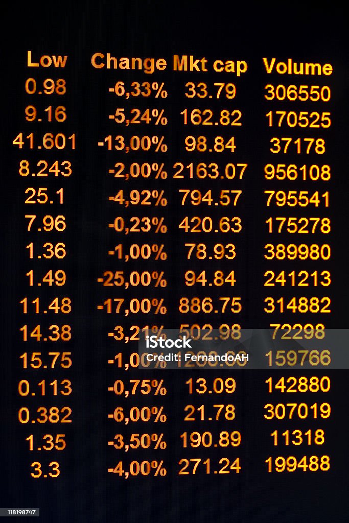 Datos de la bolsa - Foto de stock de Ahorros libre de derechos