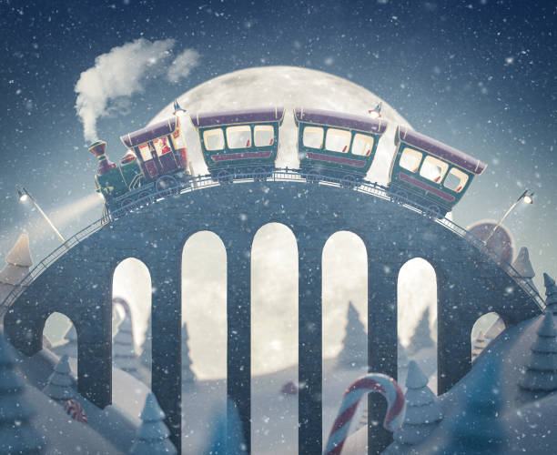 istock Amazing cute christmas train 1181990818