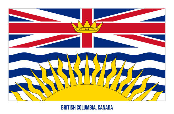 istock British Columbia Flag Vector Illustration on White Background. Provinces Flag of Canada 1181990924