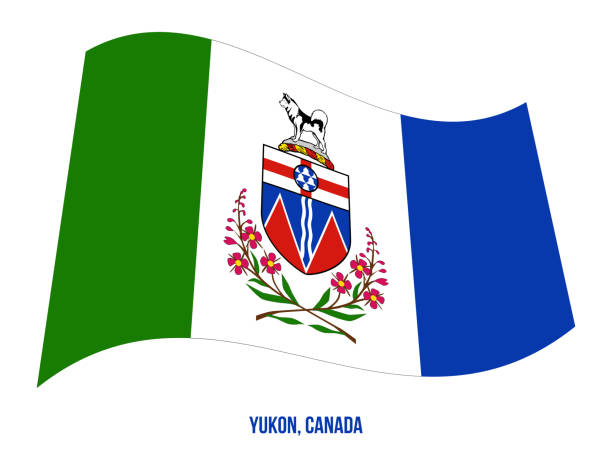 istock Yukon Flag Waving Vector Illustration on White Background. Territory Flag of Canada 1181991838
