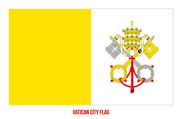 istock Vatican City Flag Vector Illustration on White Background. Vatican City National Flag. 1181995750