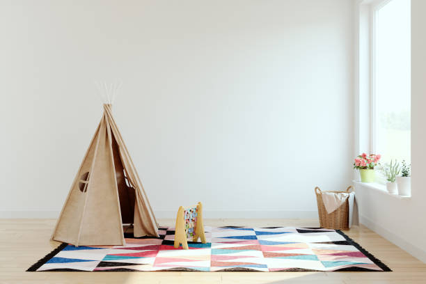 istock Children room scandinavian style 3D rendering 1181999811
