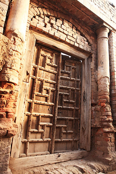 Medieval door at a historic British cathedral .