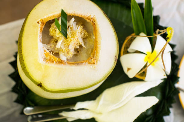 Thai coconut with banana dessert