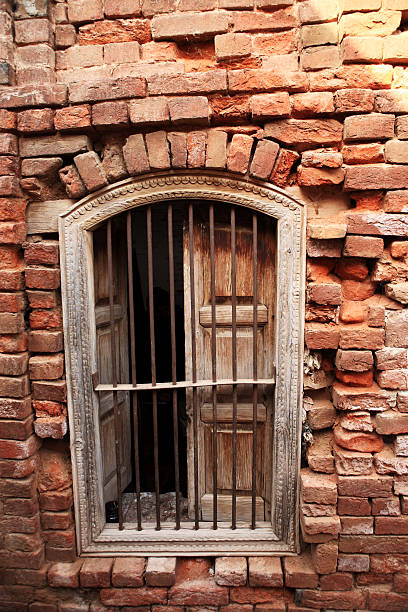 istock Antique Carved Wood Window 118200111