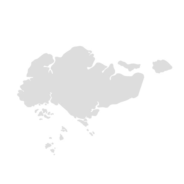 新加坡地圖插圖向量 eps10 - singapore map 幅插畫檔、美工圖案、卡通及圖標