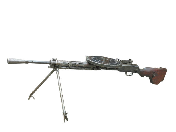 istock World War II Soviet Red Army Weapon Degtyaryov DP Machine Gun isolated on white background 1182004908