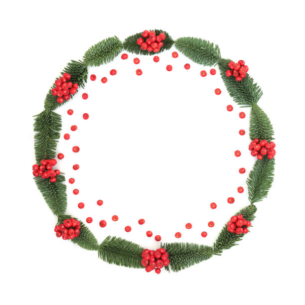 istock Holly Berry and Fir Wreath 1182005340