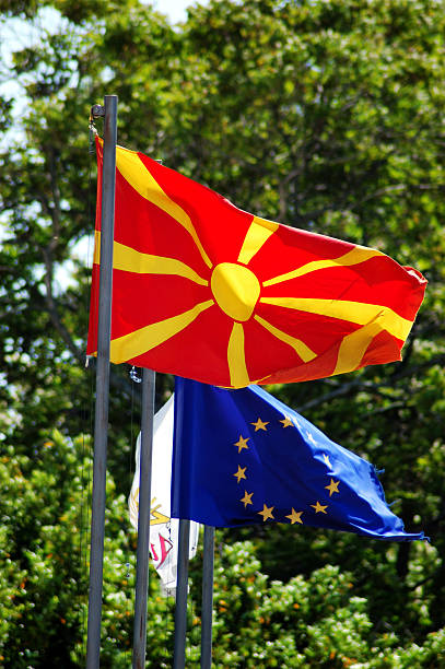 Macedonian Flag  Europa stock pictures, royalty-free photos & images