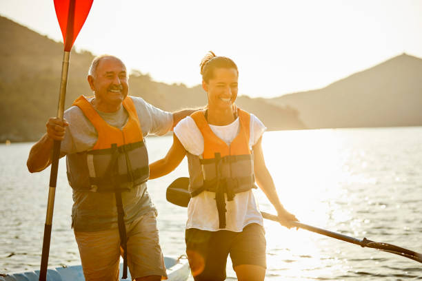 istock Happy father and son enjoying vacation together 1182011552