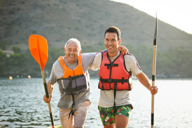 istock Happy father and son enjoying vacation together 1182011557