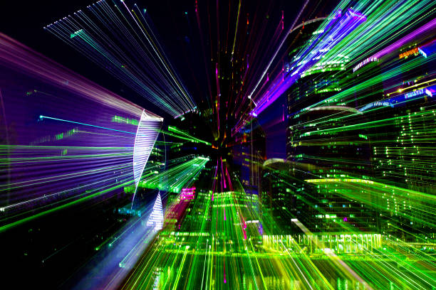 istock Skyscrapers in night illumination in Moscow 1182015061