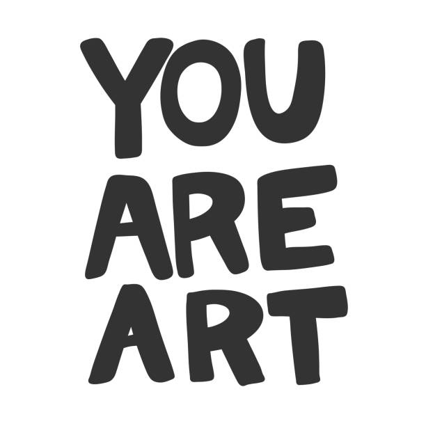 istock You are art. Vector hand drawn illustration sticker with cartoon lettering. Good as a sticker, video blog cover, social media message, gift cart, t shirt print design. 1182015800