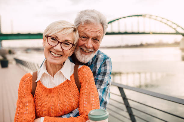 istock Happy seniors on vacation 1182016022