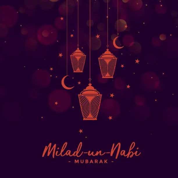 Vector illustration of milad un nabi barawafat festival card design background