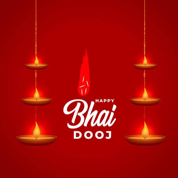 ilustrações de stock, clip art, desenhos animados e ícones de indian style bhai dooj festival celebration background - 24120