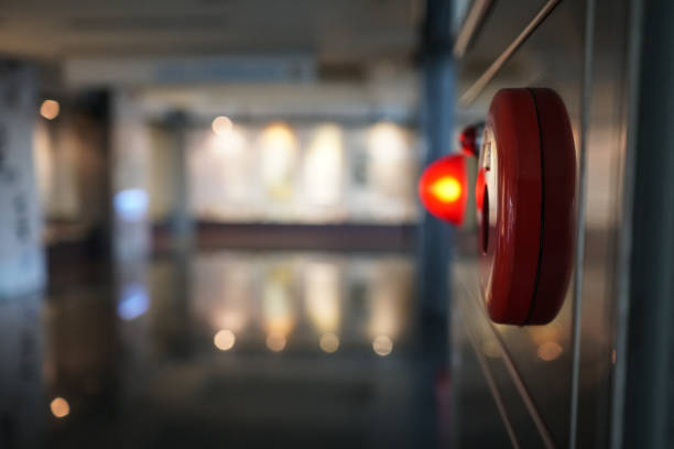istock Alarm bells and warning lights for avoiding fire. In public areas. 1182017668
