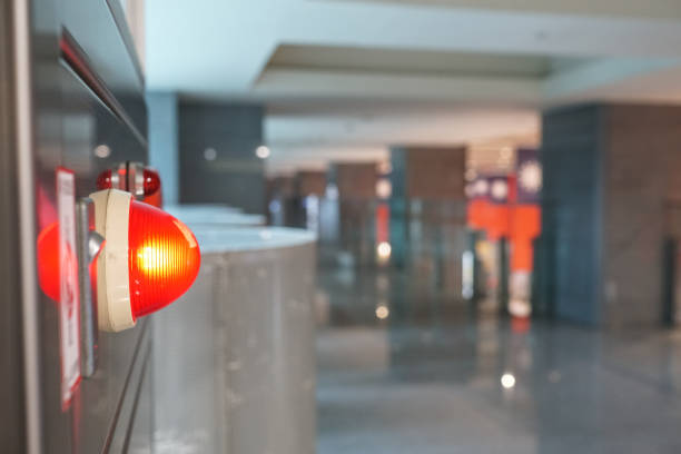 istock Alarm bells and warning lights for avoiding fire. In public areas. 1182018208