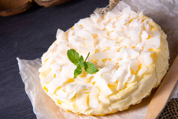 istock a simple quark coconut cake from the tin 1182019598
