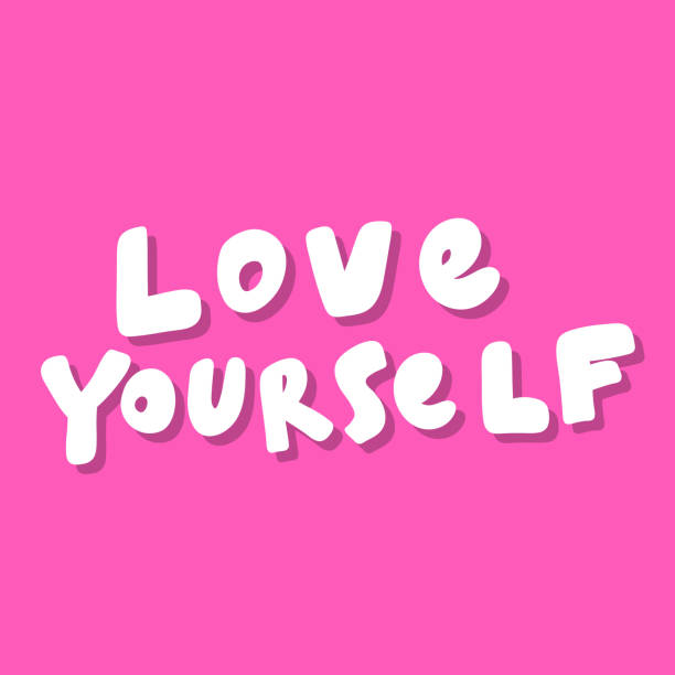 istock Love yourself. Vector hand drawn illustration sticker with cartoon lettering. Good as a sticker, video blog cover, social media message, gift cart, t shirt print design. 1182023068