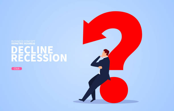 Businessman sitting on fallen arrow question mark thinking Businessman sitting on fallen arrow question mark thinking question mark depression sitting asking stock illustrations