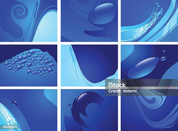 Ilustración de Deep Azul y más Vectores Libres de Derechos de Abstracto - Abstracto, Agua, Azul
