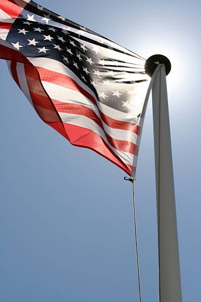 istock American flag with sun halo 118204120