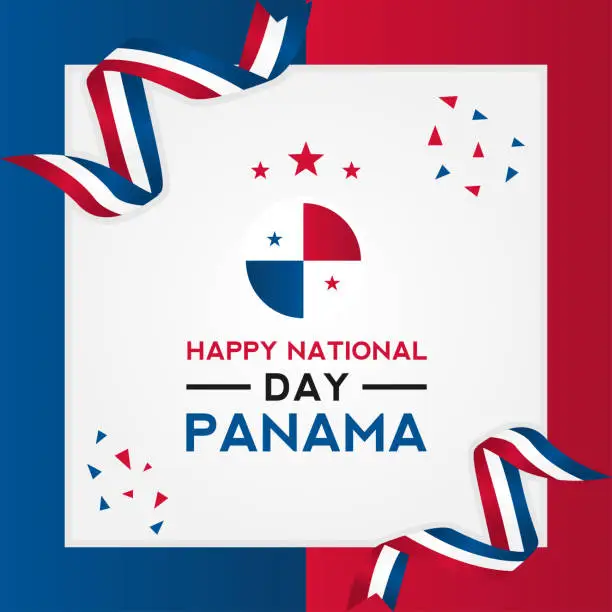 Vector illustration of Panama Independence Day Vector Design Template