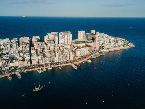 istock Malta - Mediterranean travel destination, skyline in Sliema 1182047813